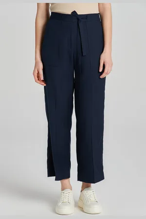 GANT KALHOTY REL TIE WAIST PANTS EVENING BLUE