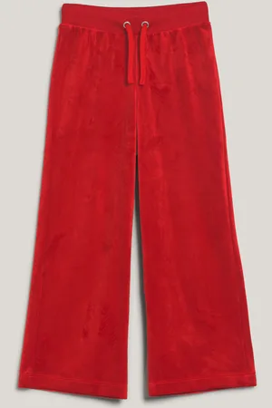 GANT TEPLÁKY STRAIGHT LEG VELOUR PANTS RUBY RED