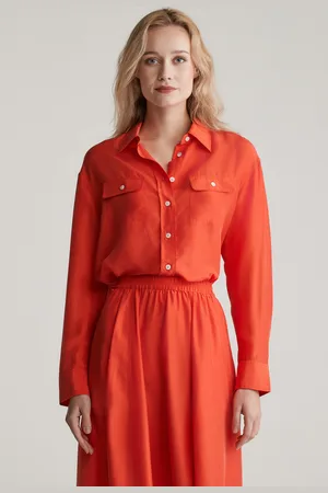 GANT KOŠILE REL HABOTAI SILK SHIRT ORANGE RED