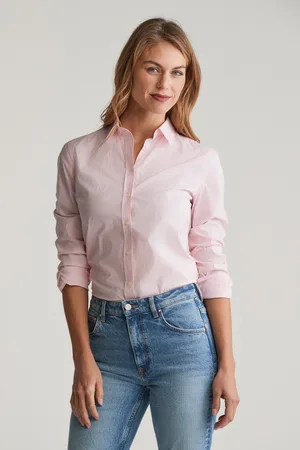 GANT KOŠILE SLIM STRIPED POPLIN SHIRT GERANIUM PINK