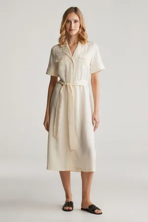 GANT ŠATY REG POCKET DRESS CREAM