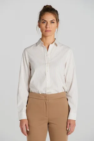 GANT KOŠILE REG POPLIN STRIPED SHIRT SOFT OAT