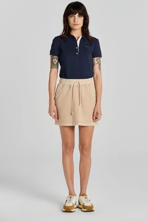 GANT TEPLÁKOVÁ SUKNĚ REL MINI SUNFADED SKIRT DRY SAND