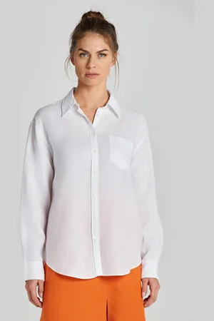 GANT KOŠILE REL LINEN SHIRT WHITE