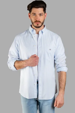 GANT KOŠILE REG CLASSIC POPLIN STRIPE SHIRT LIGHT BLUE