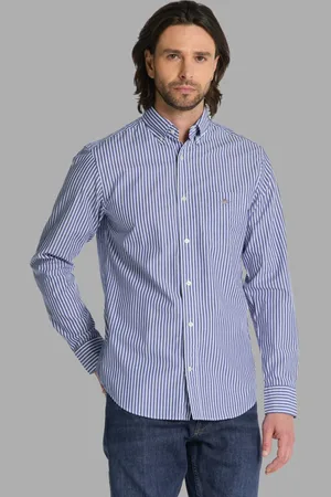 GANT KOŠILE REG POPLIN STRIPE SHIRT COLLEGE BLUE