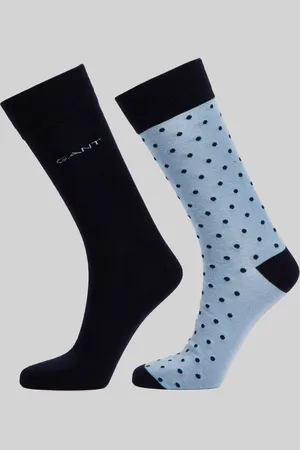 GANT PONOŽKY DOT AND SOLID SOCKS 2-PACK DOVE BLUE