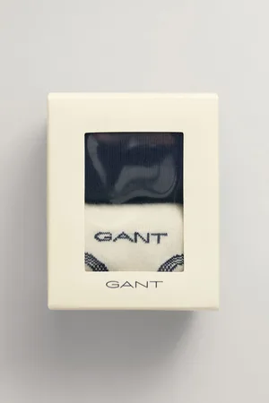 GANT PONOŽKY SOCKS 2-PACK GIFT BOX EVENING BLUE