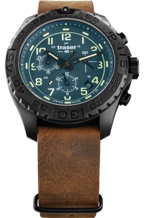 Traser P96 Outdoor Pioneer Evolution Chrono Petrol kůže