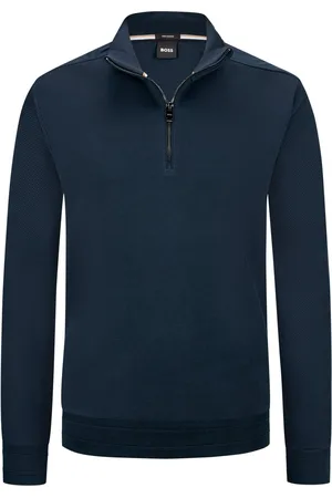 HUGO BOSS Velké Velikosti Lehká mikina s límcem ve stylu troyeru