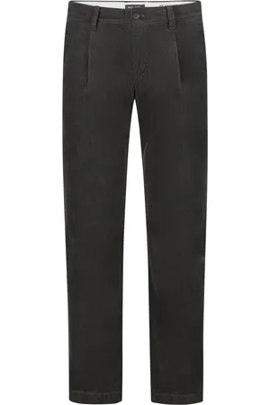 Marc O’ Polo Velké Velikosti Manšestrové kalhoty z bio bavlny se záhyby v pase, tapered fit