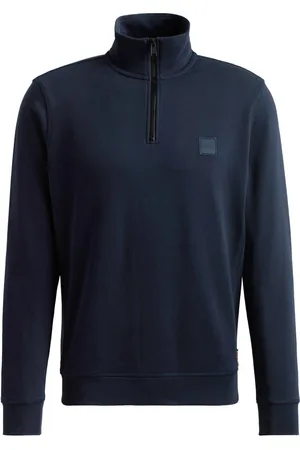 HUGO BOSS Velké Velikosti Mikina s límcem ve stylu troyeru a s nášivkou loga