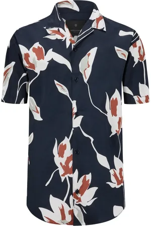 JACK & JONES Velké Velikosti Košile s krátkým rukávem a rozhalenkou a s florálním vzorem