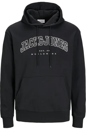 JACK & JONES Velké Velikosti Mikina s kapucí ze směsi bavlny s potiskem značky