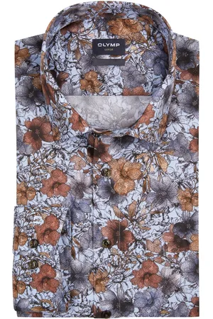 Olymp Velké Velikosti Košile Luxor, modern fit, s florálním vzorem