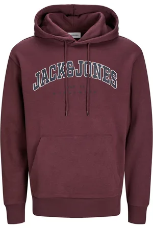 JACK & JONES Velké Velikosti Mikina s kapucí ze směsi bavlny s potiskem značky