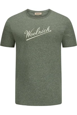 Woolrich Velké Velikosti Tričko z žerzeje mouline se sametovým logem