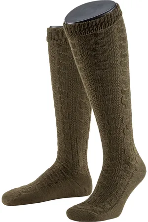 LUSANA Velké Velikosti Krojové ponožky ze směsi s vlnou merino