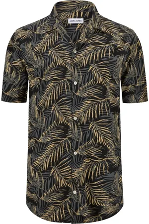 JACK & JONES Velké Velikosti Košile s krátkým rukávem a rozhalenkou a s florálním vzorem