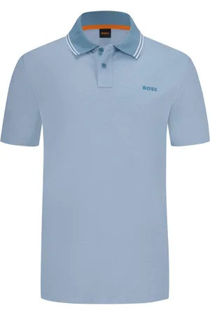 HUGO BOSS Velké Velikosti Piké polo tričko s kontrastním límcem a pogumovaným potiskem loga