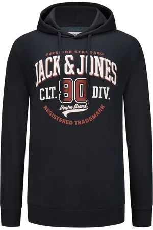 JACK & JONES Velké Velikosti Mikina s kapucí a velkým potiskem značky