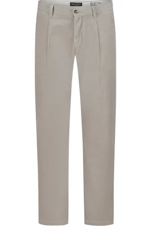 Marc O’ Polo Velké Velikosti Manšestrové kalhoty z bio bavlny se záhyby v pase, tapered fit