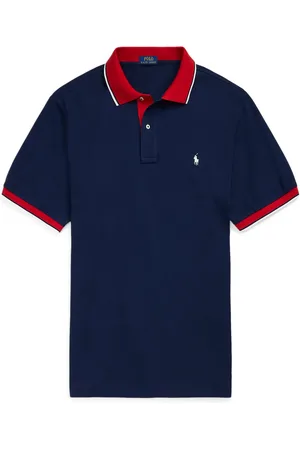 Ralph Lauren Velké Velikosti Polo tričko s výšivkou loga a kontrastními lemy
