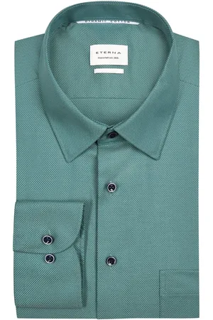ETERNA Velké Velikosti Bavlněná košile s jemnou strukturou, comfort fit