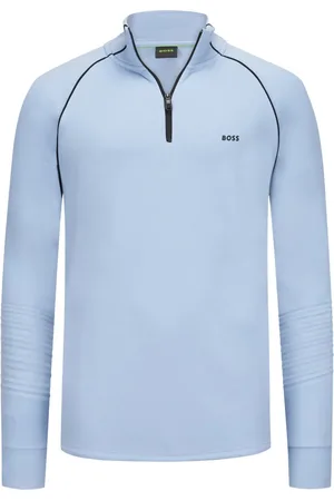 HUGO BOSS Velké Velikosti Mikina s límcem ve stylu troyeru a s kontrastními paspulkami