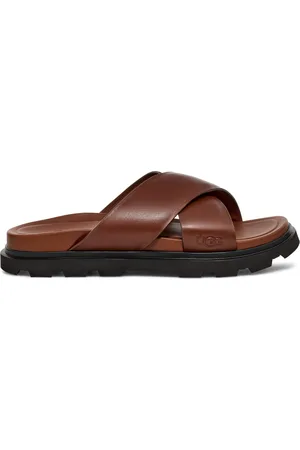 UGG Velké Velikosti Sandály, Capitola Cross Slide z kůže