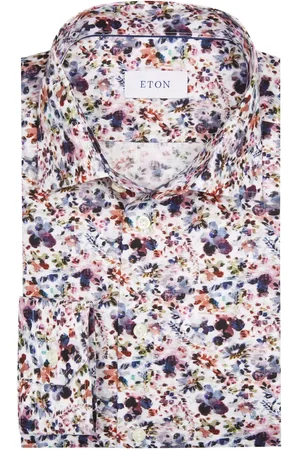 Eton Velké Velikosti Keprová košile Signature s celoplošným květinovým potiskem, classic fit