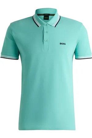 HUGO BOSS Velké Velikosti Piké polo tričko s akcenty proužků a výšivkou loga