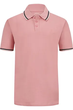 JP 1880 Velké Velikosti Pružné piké polo tričko s akcenty pruhů