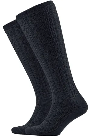 LUSANA Velké Velikosti Krojové ponožky ze směsi s vlnou merino