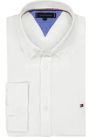 Tommy Hilfiger Velké Velikosti Lněná košile s vyšitým logem, regular fit