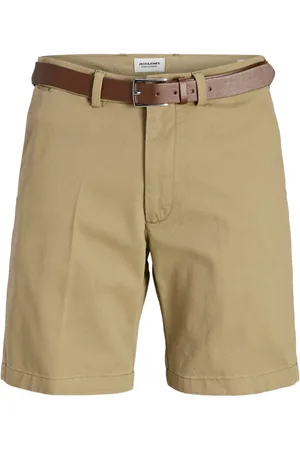 JACK & JONES Velké Velikosti Chino šortky s koženým páskem