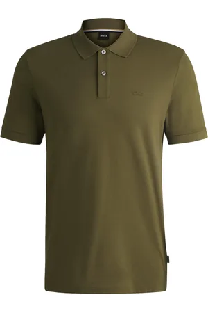 HUGO BOSS Velké Velikosti Polo tričko z piké materiálu s vyšitým nápisem značky