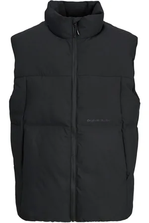 JACK & JONES Velké Velikosti Prošívaná vesta v nadýchaném vzhledu s nápisem značky