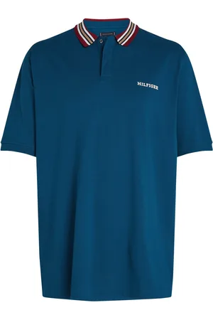 Tommy Hilfiger Velké Velikosti Polo tričko z piké materiálu s kontrastním límcem