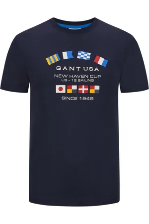 GANT Velké Velikosti Lehké tričko z bavlny s potiskem vlajek