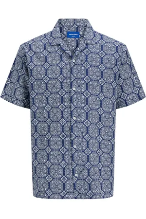 JACK & JONES Velké Velikosti Košile s krátkým rukávem z bavlněné směsi