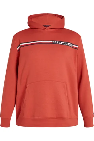Tommy Hilfiger Velké Velikosti Hebká mikina s kapucí a proužky typickými pro značku