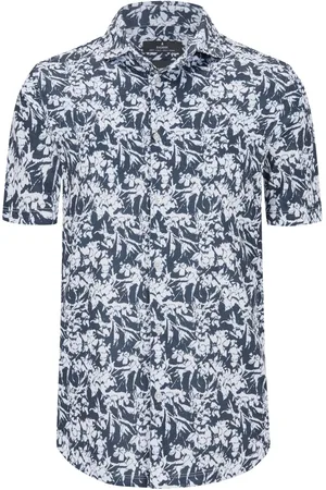 Ragman Velké Velikosti Košile s krátkým rukávem a celoplošným potiskem, modern fit, extra dlouhá