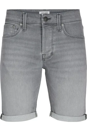 JACK & JONES Velké Velikosti Strečové džínové šortky s přišitým ohrnutím