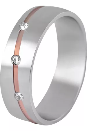 Beneto Exclusive Dámský bicolor prsten z oceli SPD07 49 mm