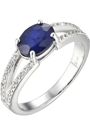 Brilio Nádherný stříbrný prsten se safírem Precious Stone SR09004B 50 mm