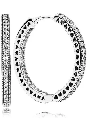 PANDORA Třpytivé náušnice kruhy 296319CZ