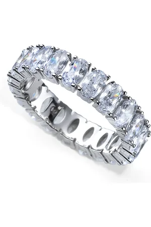 Oliver Weber Luxusní stříbrný prsten s krystaly Genuine Oval 63258 57 mm