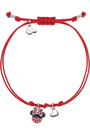 Disney Červený textilní náramek Minnie Mouse BS00012RL