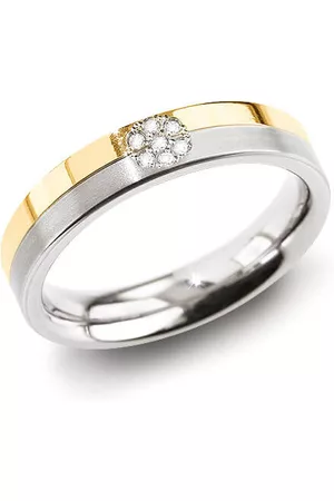 Boccia Titanium Úžasný prsten z titanu s diamanty 0129-06 50 mm